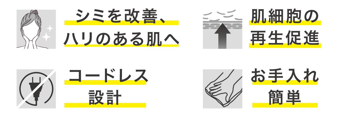 赤外線フェイスマスク、ハイアードーズ