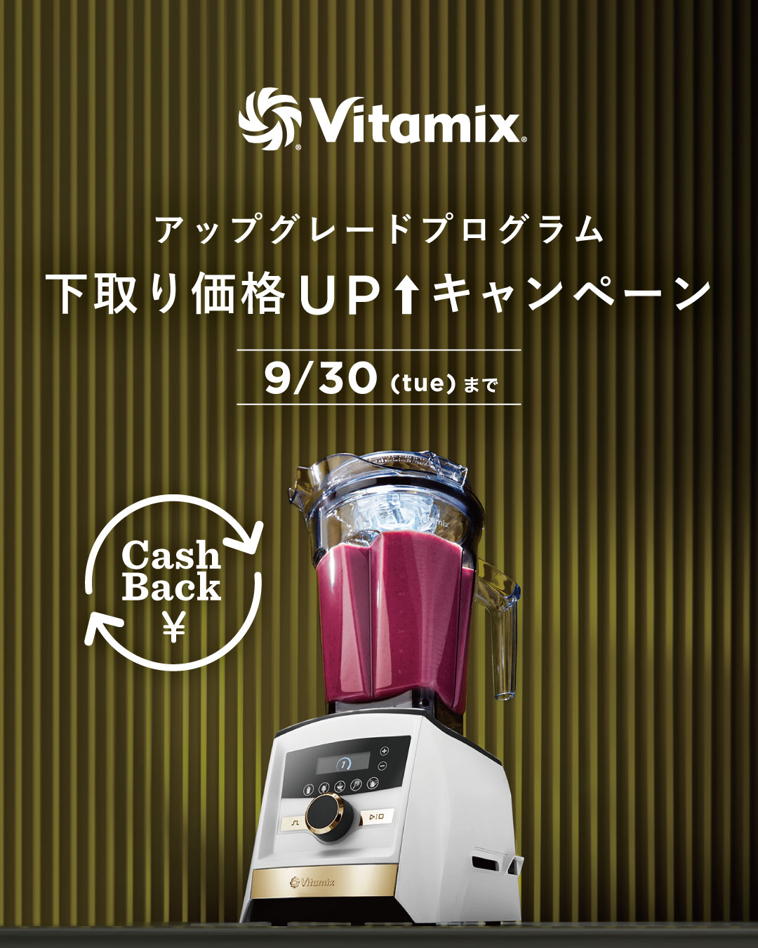 【バイタミックス】下取り価格UPキャンペーン〈9/30まで〉