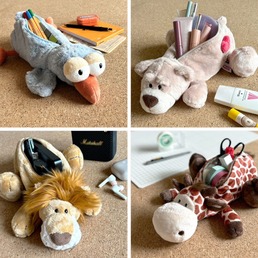 NICI（ニキ）フィギュアポーチ：ペンケースやコスメポーチとして使えるぬいぐるみ型ポーチ