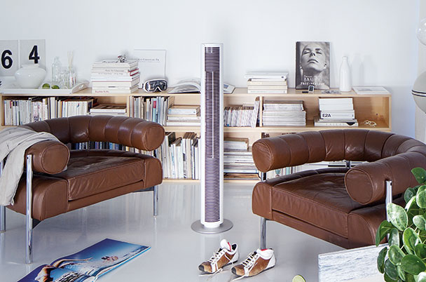 室内の冷房空気を最適化！タワーファンで快適空間！